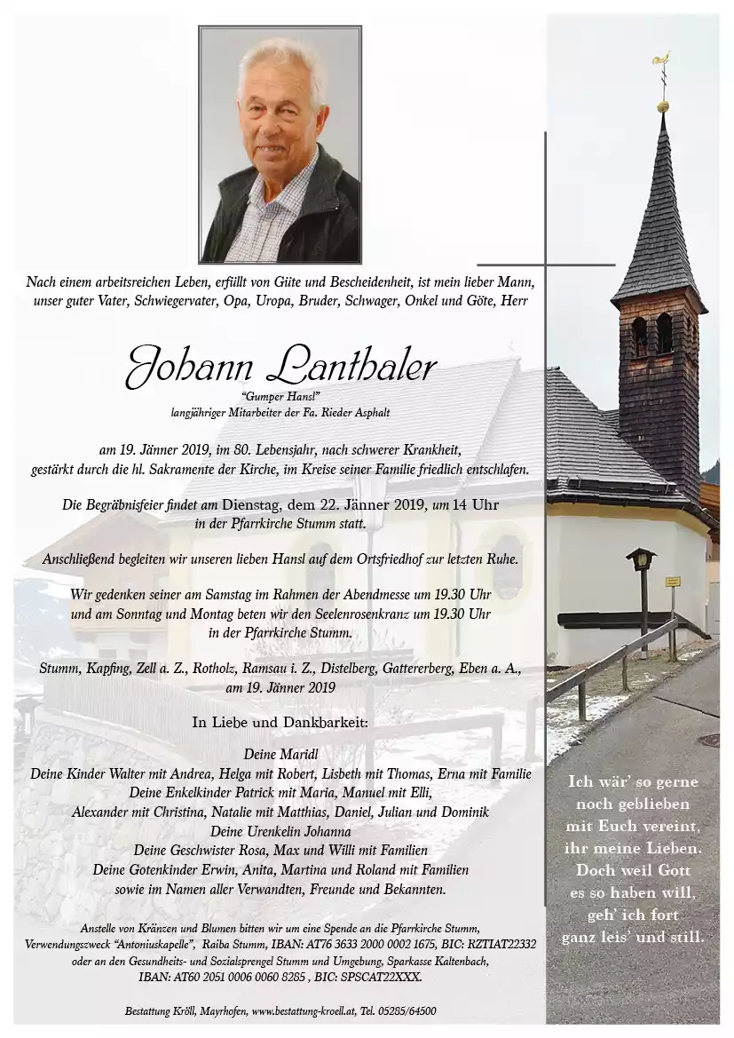 Parte von Johann Lanthaler